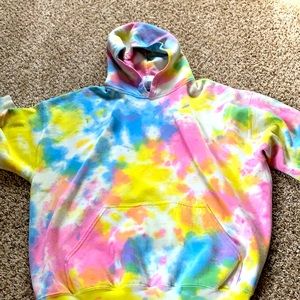 Tye dye Hoodie • men’s or women’s • main colors yellow,pink,blue